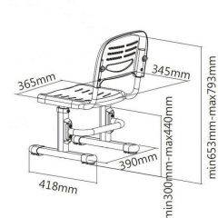 Детский стул SST3 Blue в Златоусте - zlatoust.mebel24.online | фото 4