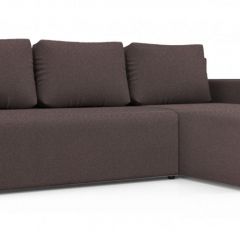 Диван угловой Алиса 3 Bahama PLUM - Teos Dark Brown в Златоусте - zlatoust.mebel24.online | фото