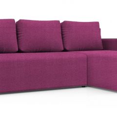 Диван угловой Алиса 3 Shaggy FUCHSIA - TEOS BLACK в Златоусте - zlatoust.mebel24.online | фото