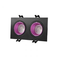 DK3072-BK+PI Встраиваемый светильник, IP 20, 10 Вт, GU5.3, LED, черный/розовый, пластик в Златоусте - zlatoust.mebel24.online | фото