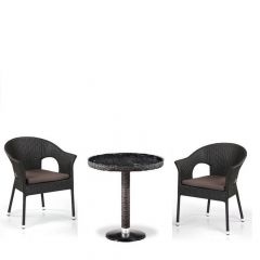 Кофейны комплект плетеной мебели T601/Y79A-W53 Brown (2+1) в Златоусте - zlatoust.mebel24.online | фото