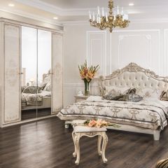 Комод 4 ящика с Зеркалом ППУ (крем) коллекция Патрисия в Златоусте - zlatoust.mebel24.online | фото 5