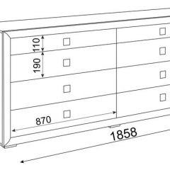 Комод большой Глэдис М27 (ЯШС/Белый) в Златоусте - zlatoust.mebel24.online | фото 2