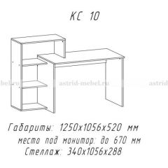 Компьютерный стол №10 (Анкор белый) в Златоусте - zlatoust.mebel24.online | фото