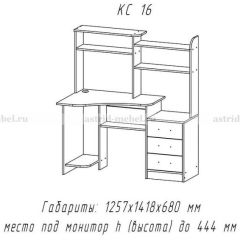 Компьютерный стол №16 (Анкор темныйанкор темный) в Златоусте - zlatoust.mebel24.online | фото