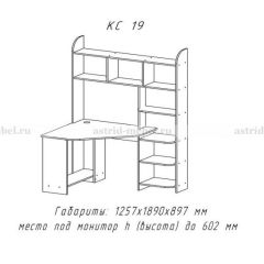 Компьютерный стол №19 (Анкор темный) в Златоусте - zlatoust.mebel24.online | фото 3