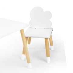 Комплект детской мебели стол и два стула Облачко (Белый/Белый/Береза) в Златоусте - zlatoust.mebel24.online | фото