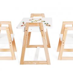 Комплект детской мебели стол и  два стула Я САМ "Лофт-Дуо" (Белый) в Златоусте - zlatoust.mebel24.online | фото