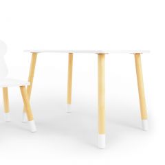 Комплект детской мебели стол и стул Корона (Белый/Белый/Береза) в Златоусте - zlatoust.mebel24.online | фото 2