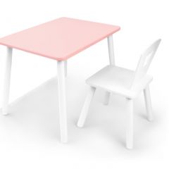 Комплект детской мебели стол и стул Корона (Розовый/Белый/Белый) в Златоусте - zlatoust.mebel24.online | фото 2