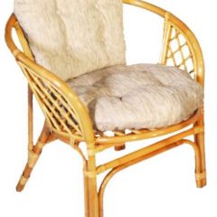 Кресло Багама, подушки светлые обычные шенил (Мёд) в Златоусте - zlatoust.mebel24.online | фото