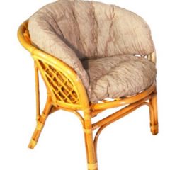Кресло Багама, подушки светлые полные шенил (Мёд) в Златоусте - zlatoust.mebel24.online | фото 1