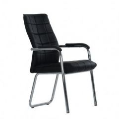 Кресло Barneo K-14 для посетителей и переговорных (черный) в Златоусте - zlatoust.mebel24.online | фото