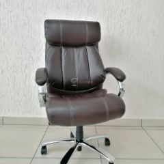 Кресло Barneo K-303 для руководителя (коричневая экокожа) в Златоусте - zlatoust.mebel24.online | фото