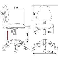 Кресло детское Бюрократ KD-4-F/PENCIL-GN зеленый карандаши в Златоусте - zlatoust.mebel24.online | фото 3