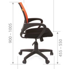 Кресло для оператора CHAIRMAN 696 black (ткань TW-11/сетка TW-05) в Златоусте - zlatoust.mebel24.online | фото 5