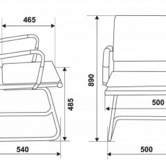 Кресло для посетителя Бюрократ CH-993-LOW-V/M01 черный в Златоусте - zlatoust.mebel24.online | фото 3