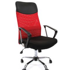 Кресло для руководителя CHAIRMAN 610 N (15-21 черный/сетка красный) в Златоусте - zlatoust.mebel24.online | фото