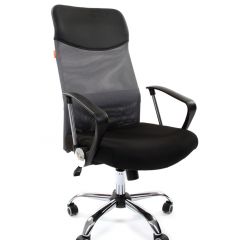 Кресло для руководителя CHAIRMAN 610 N(15-21 черный/сетка серый) в Златоусте - zlatoust.mebel24.online | фото