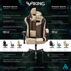 Кресло игровое Бюрократ VIKING 7 KNIGHT BR FABRIC коричневый/бежевый в Златоусте - zlatoust.mebel24.online | фото 5