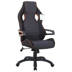 Кресло компьютерное BRABIX Techno Pro GM-003 (ткань черное/серое, вставки оранжевые) 531813 в Златоусте - zlatoust.mebel24.online | фото 1