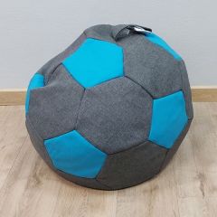 Кресло-мешок Мяч S (Savana Grey-Neo Azure) в Златоусте - zlatoust.mebel24.online | фото