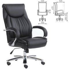 Кресло офисное BRABIX "Advance EX-575" (хром/экокожа/черное) 531825 в Златоусте - zlatoust.mebel24.online | фото