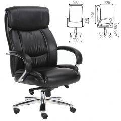 Кресло офисное BRABIX "Direct EX-580" (хром/рециклированная кожа/черное) 531824 в Златоусте - zlatoust.mebel24.online | фото