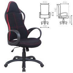 Кресло офисное BRABIX PREMIUM "Force EX-516" (ткань черное/вставки красные) 531571 в Златоусте - zlatoust.mebel24.online | фото 1