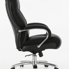 Кресло офисное BRABIX PREMIUM "Bomer HD-007" (рециклированная кожа, хром, черное) 531939 в Златоусте - zlatoust.mebel24.online | фото 3