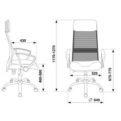 Кресло руководителя Бюрократ KB-6N/SL/B/TW-11 черный в Златоусте - zlatoust.mebel24.online | фото 4