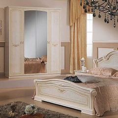 Кровать 2-х спальная 1600*2000, Ирина, изголовье ЛДСП (08.116) *без основания (дерево, беж) в Златоусте - zlatoust.mebel24.online | фото 2