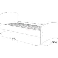 Кровать-4 одинарная (900*1900) в Златоусте - zlatoust.mebel24.online | фото 2