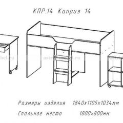 КАПРИЗ-14 Кровать 800 двухъярусная без рисунка в Златоусте - zlatoust.mebel24.online | фото 2