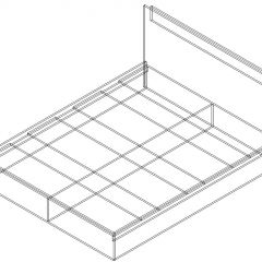СОФИЯ Кровать КР1600 (венге/дуб белфорт) щиты в Златоусте - zlatoust.mebel24.online | фото 2