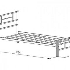 Кровать металлическая "Кадис 900х1900" Слоновая кость в Златоусте - zlatoust.mebel24.online | фото 2