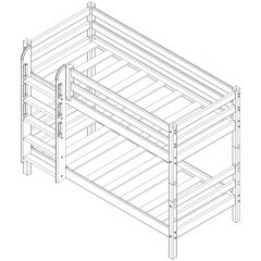 Кровать низкая с прямой лестницей Соня (Вариант 11) в Златоусте - zlatoust.mebel24.online | фото 4