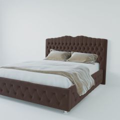 Кровать Нягань с ПМ 1800 (экокожа коричневая) в Златоусте - zlatoust.mebel24.online | фото 2