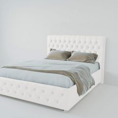 Кровать Версаль 1600 без основания (экокожа белый) в Златоусте - zlatoust.mebel24.online | фото
