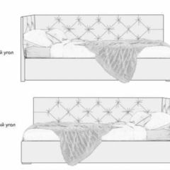 Кровать угловая Лилу интерьерная +основание (90х200) в Златоусте - zlatoust.mebel24.online | фото 2