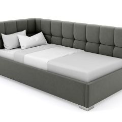 Кровать угловая Мия интерьерная +основание (120х200) в Златоусте - zlatoust.mebel24.online | фото 4