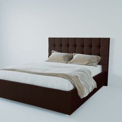 Кровать Венеция с ПМ 2000 (экокожа коричневая) в Златоусте - zlatoust.mebel24.online | фото 2