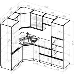 Кухонный гарнитур Адажио оптима 1800х2400 мм в Златоусте - zlatoust.mebel24.online | фото 2