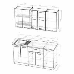 Кухонный гарнитур Инна стандарт 1600 в Златоусте - zlatoust.mebel24.online | фото 3