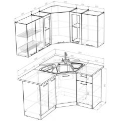 Кухонный гарнитур Лариса оптима 2 1500х1300 мм в Златоусте - zlatoust.mebel24.online | фото 2