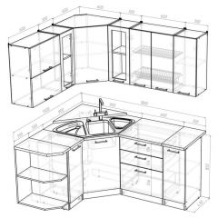 Кухонный гарнитур Паола оптима 1500х1800 мм в Златоусте - zlatoust.mebel24.online | фото 2