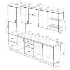 Кухонный гарнитур Прованс (2.8 м) с карнизом в Златоусте - zlatoust.mebel24.online | фото 3