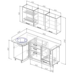 Кухонный гарнитур угловой Пайн 1000х1800 (Стол. 26мм) в Златоусте - zlatoust.mebel24.online | фото 2