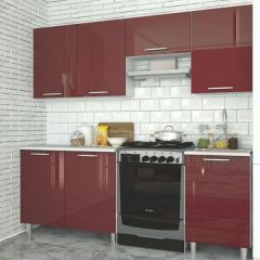 Модульная кухня Танго бордо в Златоусте - zlatoust.mebel24.online | фото