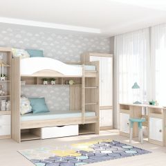Подростковая Галактика (Дуб Сонома/Белый глянец) в Златоусте - zlatoust.mebel24.online | фото 2